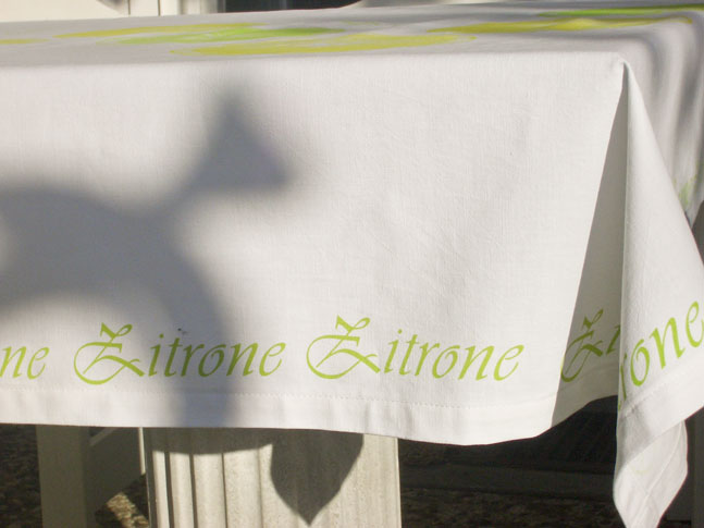 Tischdecke zitrus Detail